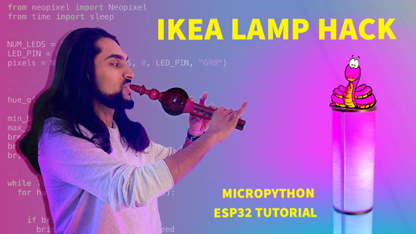 Hack an IKEA lamp with Neopixels in MicroPython
